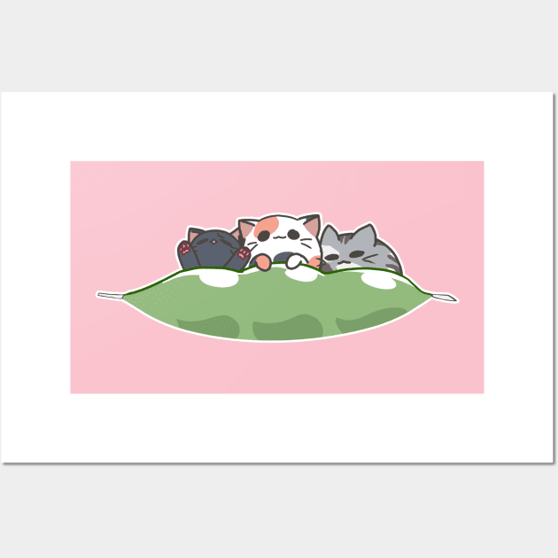 Peas in a Paw'd Wall Art by Sakusagi